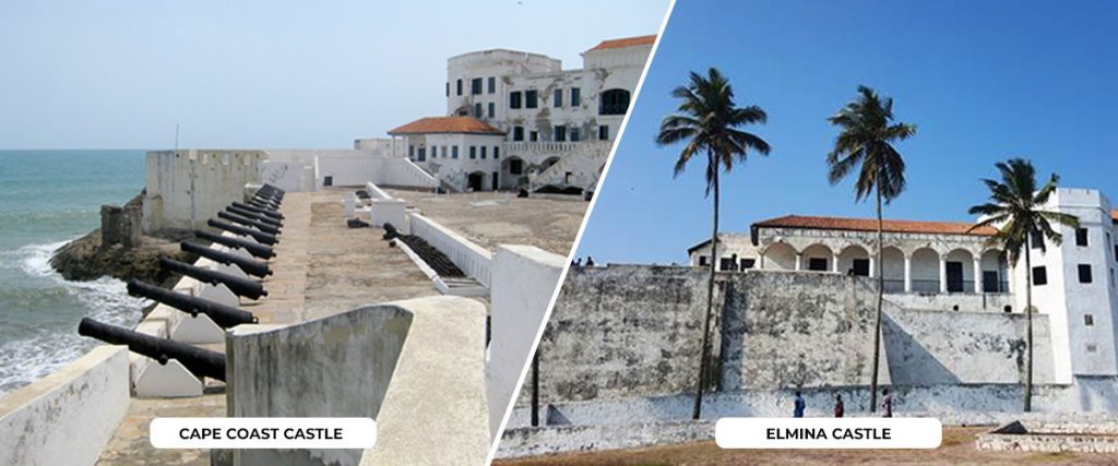Cape Coast Castle and Elmina Castle on Ghana's Central Region coastline